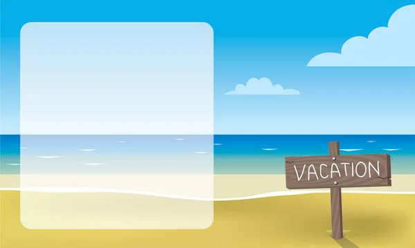 热带海滩度假模板 — 图库矢量图片