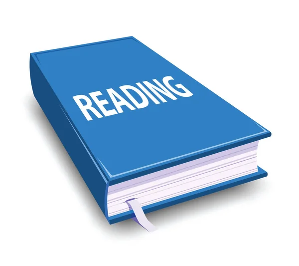 Βιβλίο Ανάγνωση Λέξη Στο Εξώφυλλο — Διανυσματικό Αρχείο