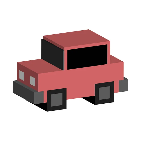Rosa Spielzeugauto Vektor Illustration — Stockvektor