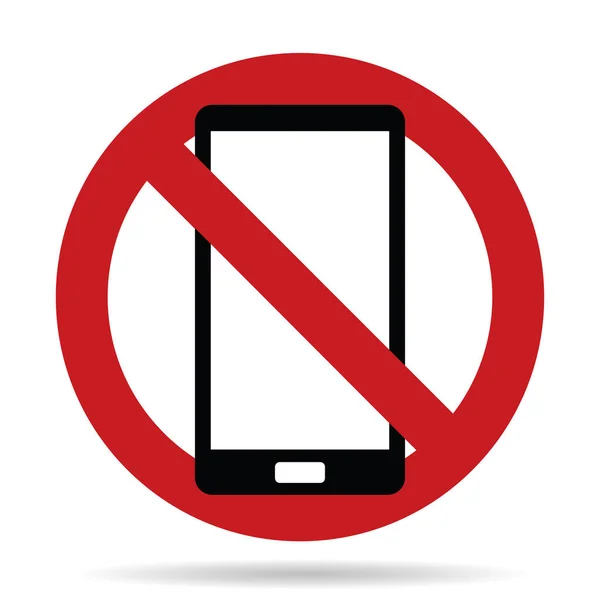 Uso Del Teléfono Celular Señal Prohibida — Archivo Imágenes Vectoriales