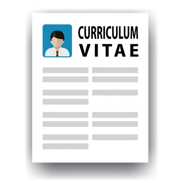 Curriculum Vitae Concept Man Avatar — Stockový vektor