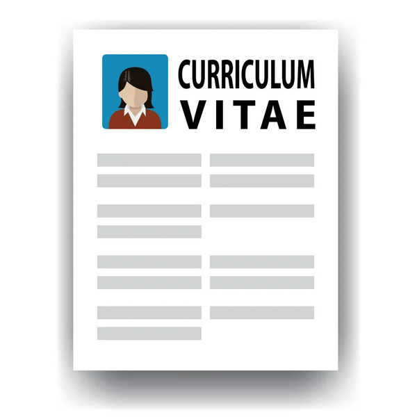 Curriculum Vitae Nebo Nebo Pokračování Žena — Stockový vektor
