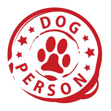 Köpekli kırmızı kauçuk damga.