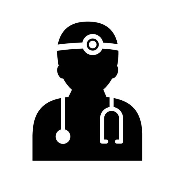 Γιατρός Απλό Avatar Μαύρο Και Άσπρο — Διανυσματικό Αρχείο