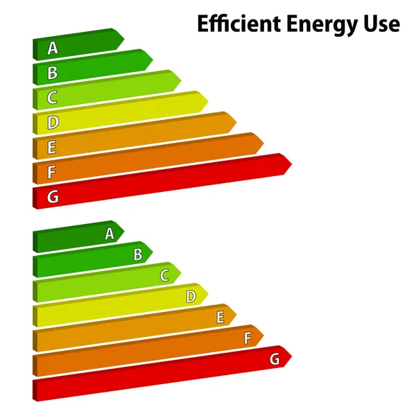 Efficacité Énergétique Classe Énergétique — Image vectorielle