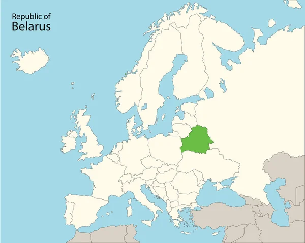 Weißrussland Karte Mit Nachbarländern — Stockvektor