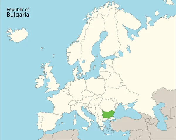 Mapa Bulgarie Sousedními Zeměmi — Stockový vektor