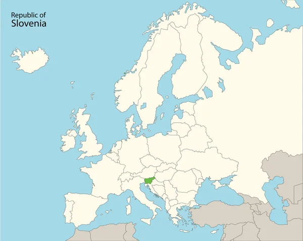 Slovenská Mapa Sousedními Zeměmi — Stockový vektor