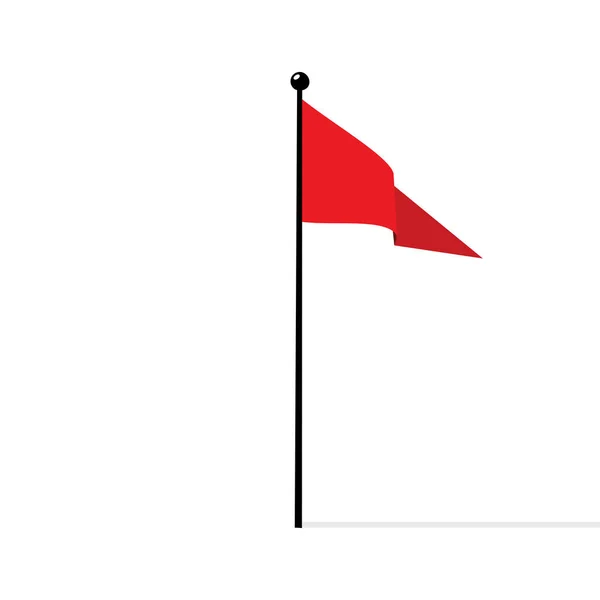 白色上的红色三角旗 — 图库矢量图片