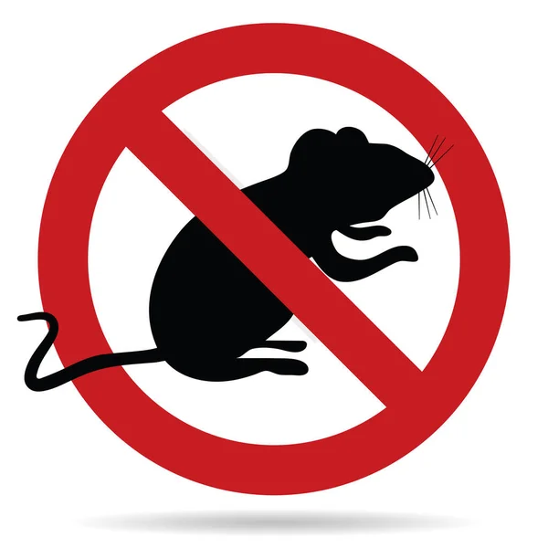 Pas Souris Pas Symbole Avec Souris — Image vectorielle