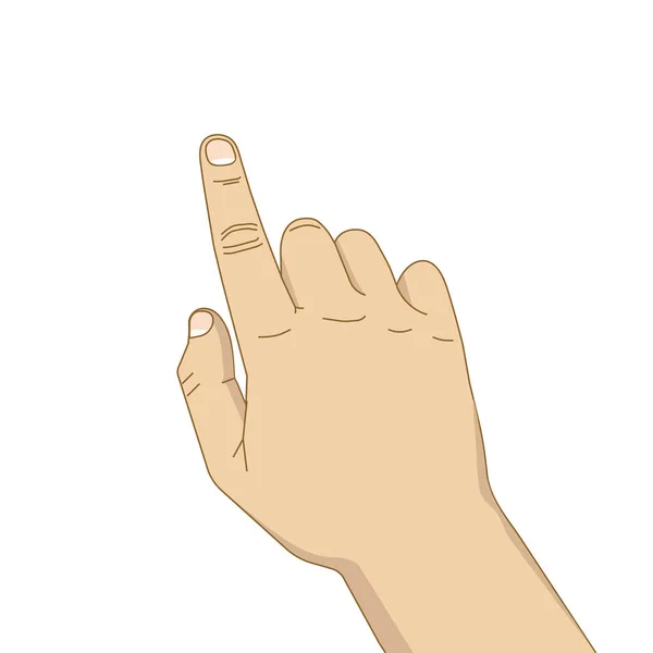 Zeigefinger Mit Zeigefinger Isoliert Auf Weißem Hintergrund — Stockvektor