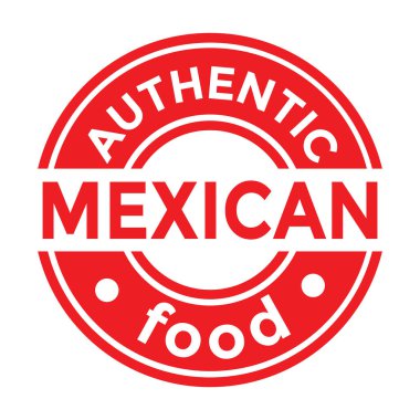 Meksika yemekli kırmızı kauçuk damga