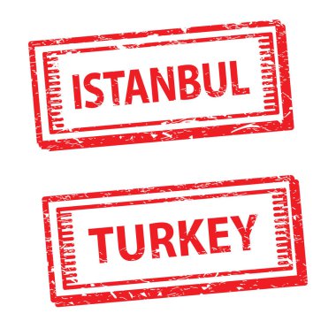 İstanbul hindi yazılı kırmızı kauçuk damga