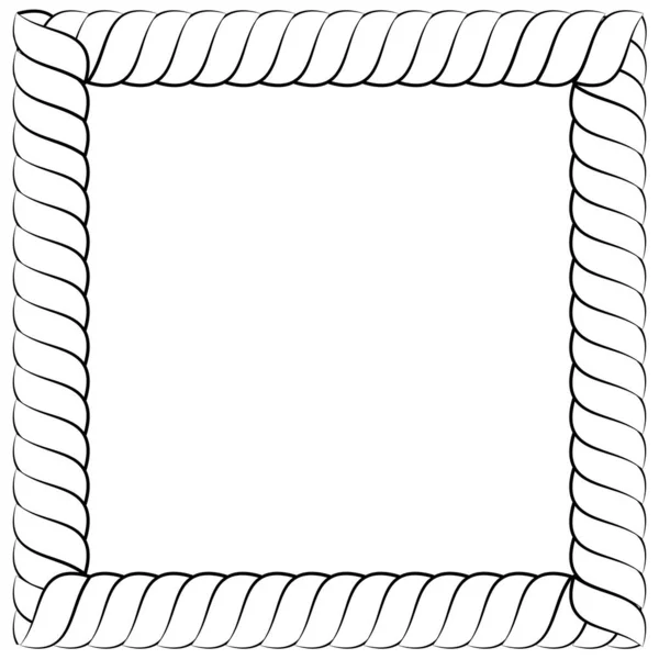 Рамка Мотузки Чорно Біла — стоковий вектор