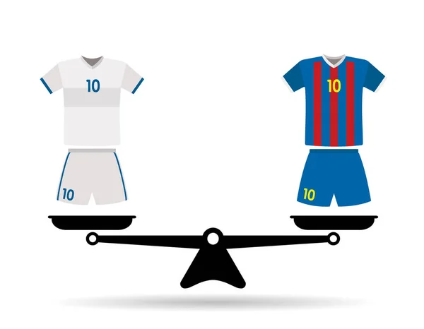 Kits Jersey Fútbol Básculas — Vector de stock