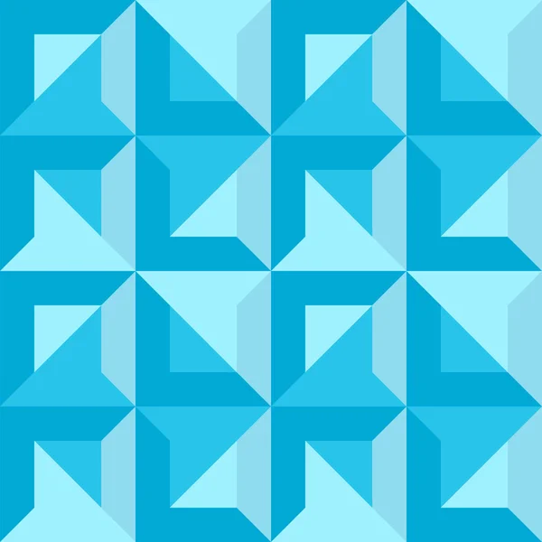 Azul Geométrico Papel Parede Sem Costura — Vetor de Stock