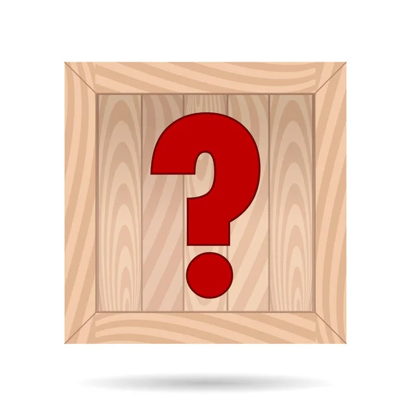 Dřevěná Krabice Izolované Bílém Pozadí — Stockový vektor