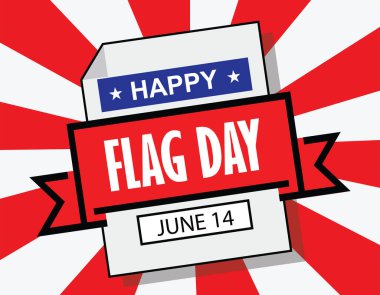 Bayrak günü ABD bayrağı, vektör illüstrasyonu