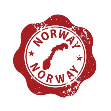 Grunge kauçuk damgası Avrupa Norveç, vektör illüstrasyonu