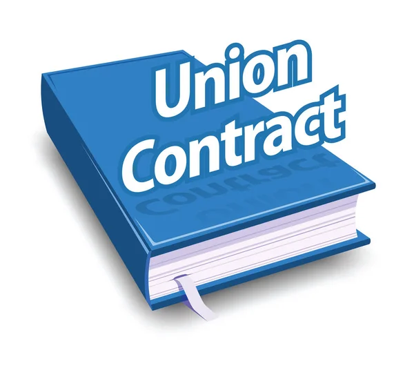 Könyv Union Szerződés Banner Vektor Illusztráció — Stock Vector