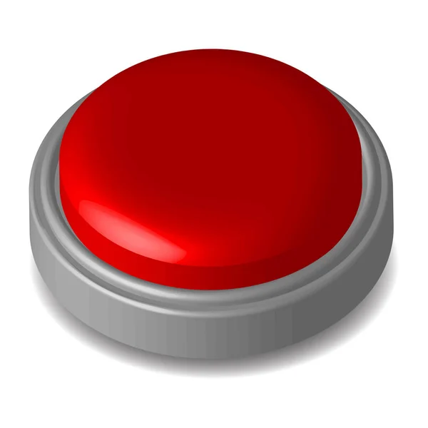 Botón Banner Rojo Ilustración Vectorial — Vector de stock