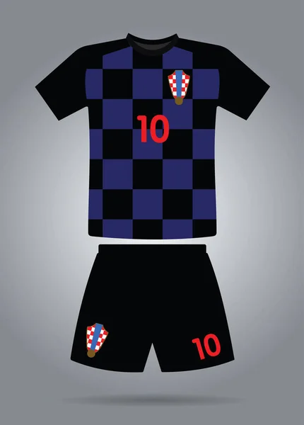 Kroatien Trikot Schwarzes Banner Vektorillustration — Stockvektor