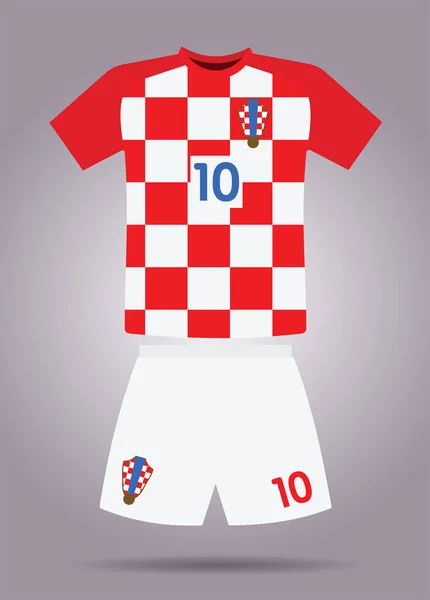 Kroatien Trikot Weißes Banner Vektorillustration — Stockvektor