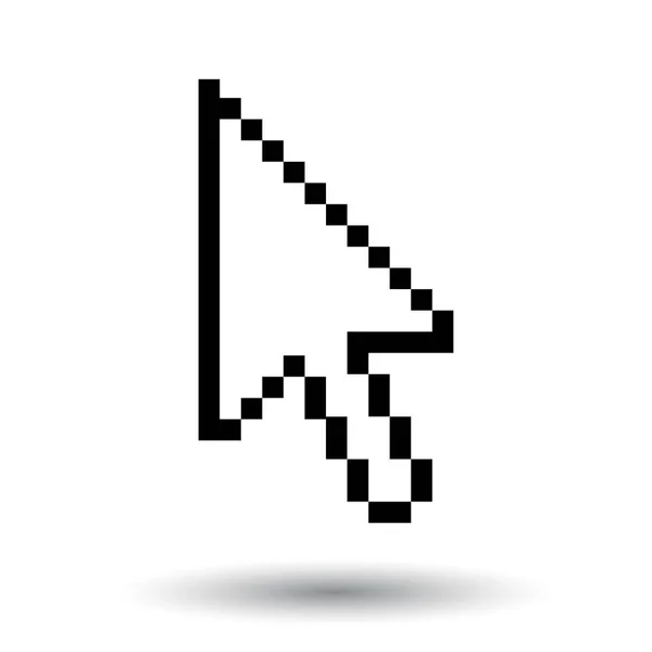 Cursor Arrow Pixelated Banner Vector Illustration — Stock Vector