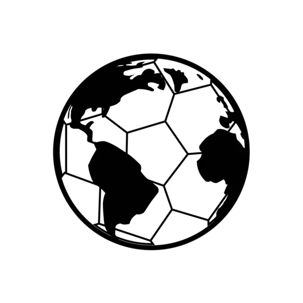 Tierra Bola Fútbol Bandera Vector Ilustración — Archivo Imágenes Vectoriales