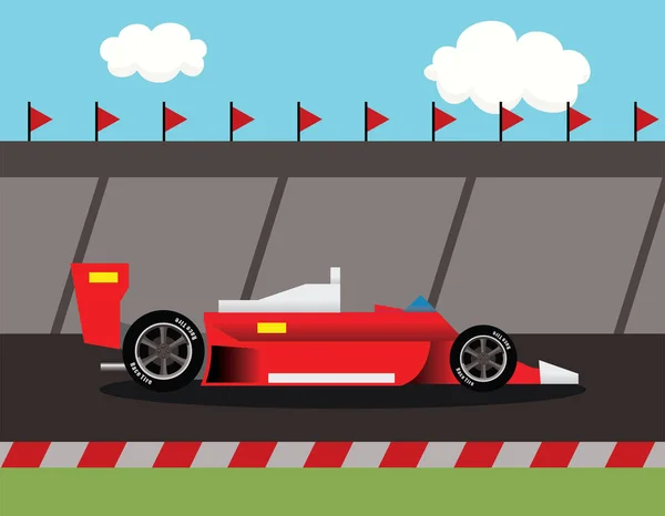 Formel Spår Banner Vektor Illustration — Stock vektor