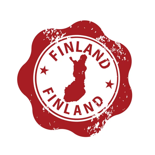 Grunge kauçuk damgası Avrupa 'nın Finlandiya' sı, vektör illüstrasyonu
