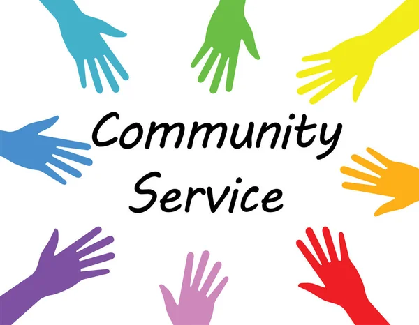 Hands Community Service Banner Vector Illustratie — Stockvector