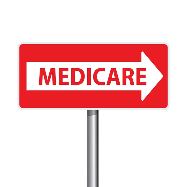 Medicare Tábla Banner Vektor Illusztráció — Stock Vector