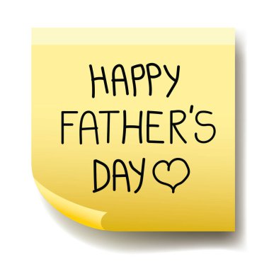 kağıt çıkartması babalar günü afişi, vektör illüstrasyonu