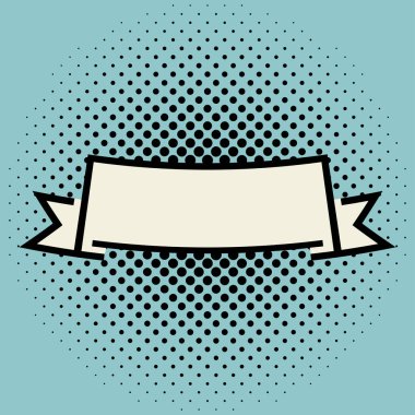 şık basit kurdele pankartı, vektör illüstrasyonu