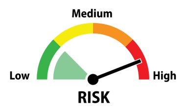 risk yüksek bayrak, vektör illüstrasyonu