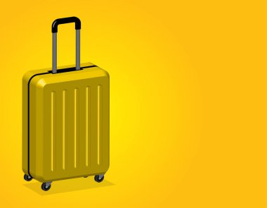 Çanta sarı sancak, vektör illüstrasyon