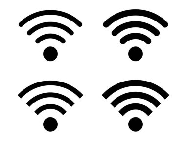 wifi sembolleri pankart, vektör illüstrasyonu