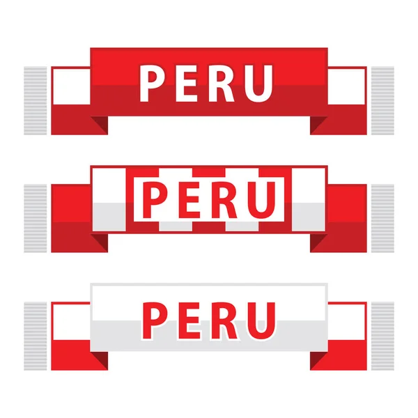 Banner Bufanda Fútbol Perú Ilustración Vectores — Archivo Imágenes Vectoriales