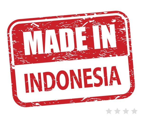 Timbro Gomma Fatto Indonesia Illustrazione Vettoriale — Vettoriale Stock