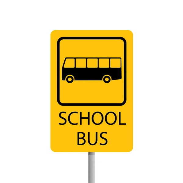 Πανό Πινακίδα Σχολικού Λεωφορείου Διανυσματική Απεικόνιση — Διανυσματικό Αρχείο