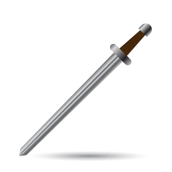 Schwert Symbol Banner Vektorillustration — Stockvektor