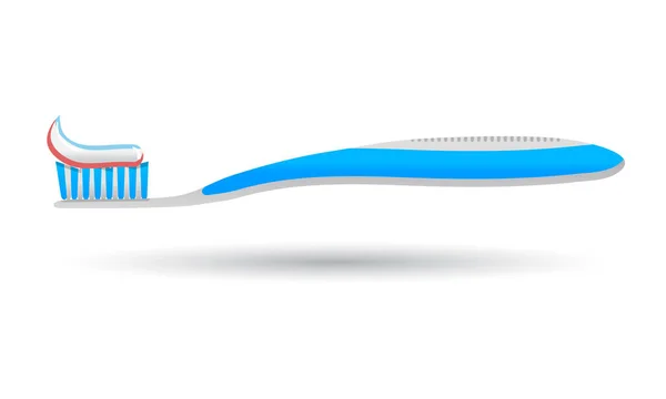 Toothbrush Paste Banner Vector Illustration — Stock Vector