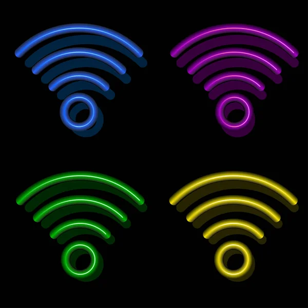 Wifi Símbolos Banner Ilustração Vetorial — Vetor de Stock