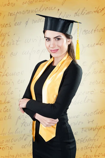 Young beautiful student graduation portrait — Stock Photo, Image