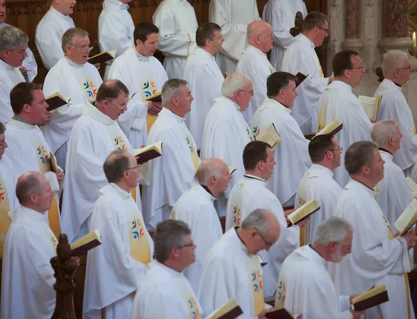 Maynooth College, Maynooth, Kildare, Irlanda, 1 de junio de 2014,15 Los seminaristas fueron ordenados al Diaconado en Maynooth College el 1 de junio . — Foto de Stock