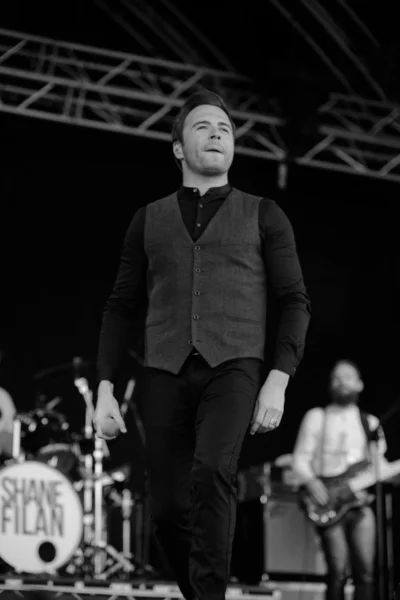 Westport, County Mayo, Irlanda, 28 de junio de 2014, Shane Filan toca en vivo en el Westport Festival, Westport, County Mayo el 28 de junio de 2014 — Foto de Stock