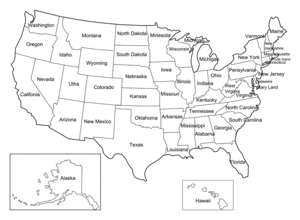 USA map vecter — Stock Vector