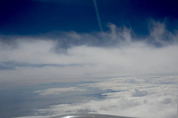 White Cloud Window Plane — Stock Photo, Image