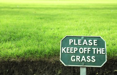 Please Keep Off The Grass clipart